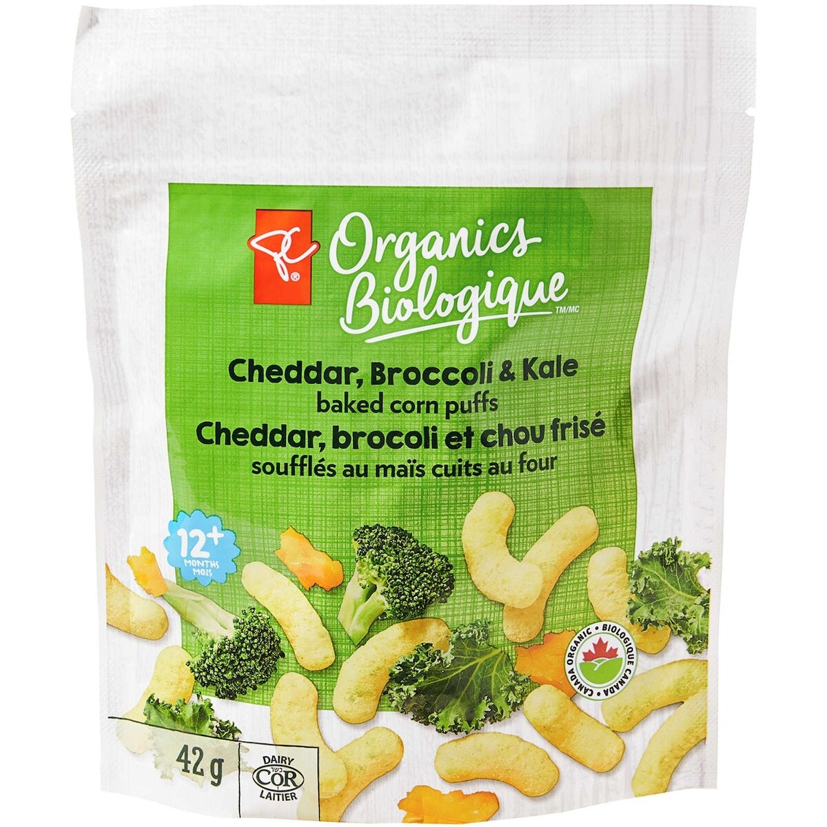 Cheddar, Broccoli & Kale Baked Corn Puffs