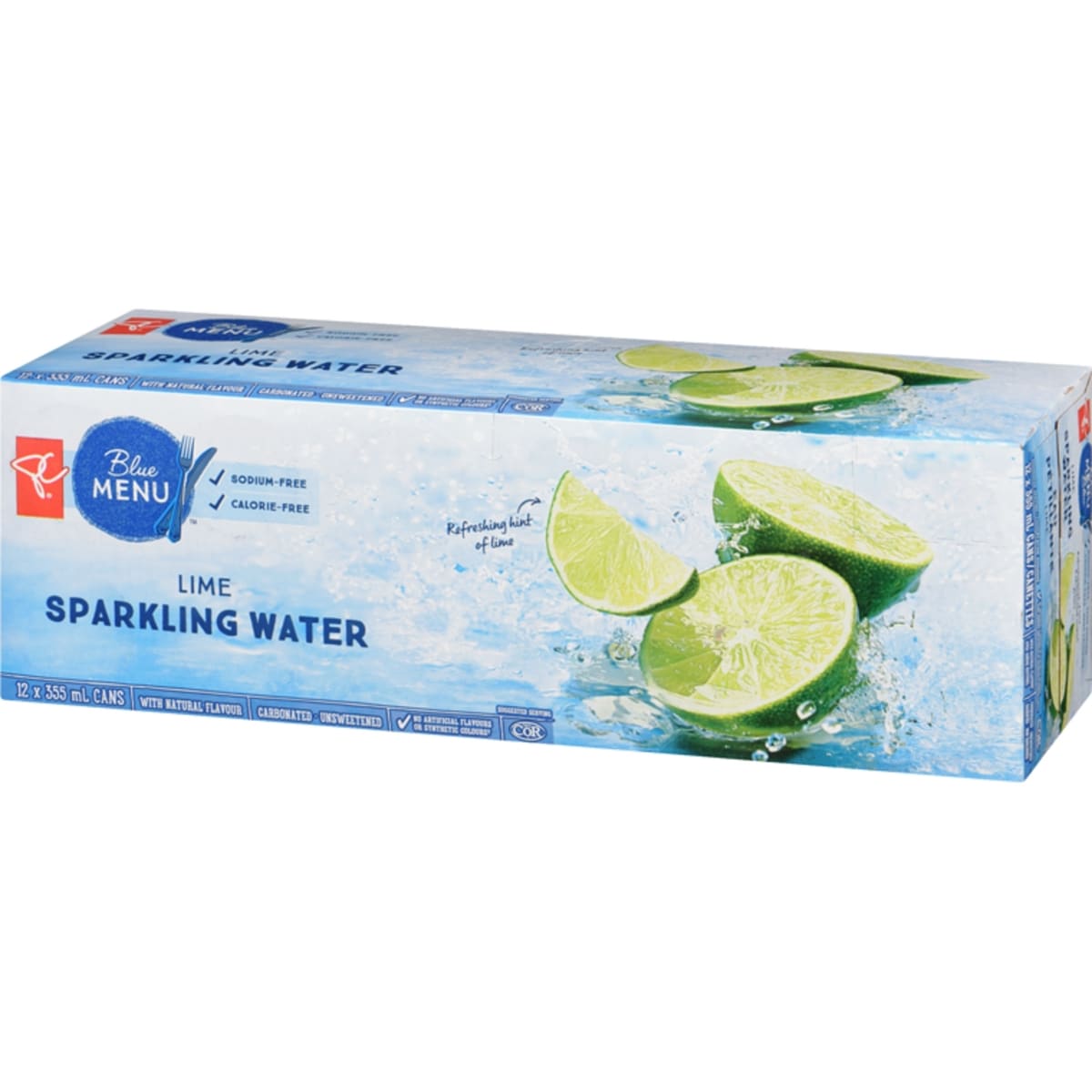 Eau pÃ©tillante, lime (canette)