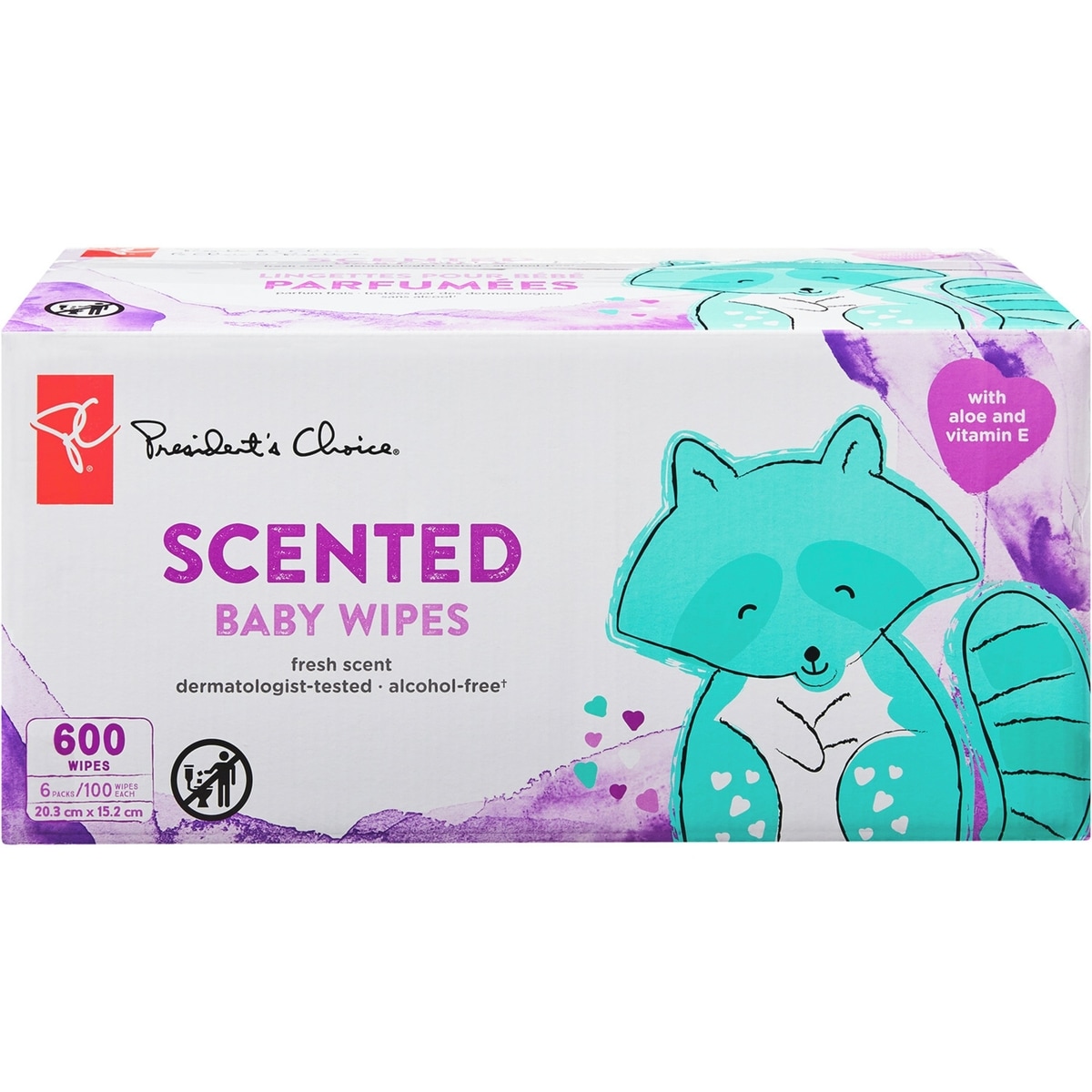 Lingettes pour bébé parfumées