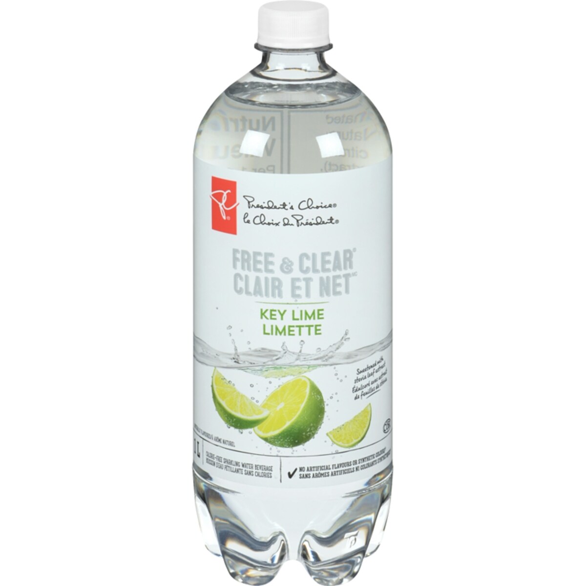 Boisson d'eau pétillante sans calories limette