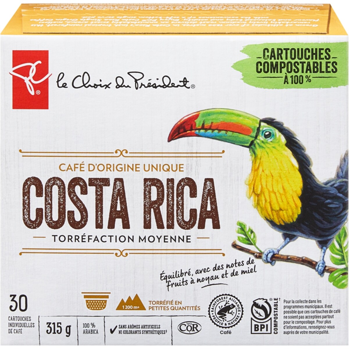 Costa Rica Single Origin Medium Roast Single Serve Coffee Pods