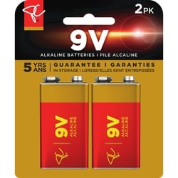 Long Life Alkaline Batteries 9V 2-Pack 1