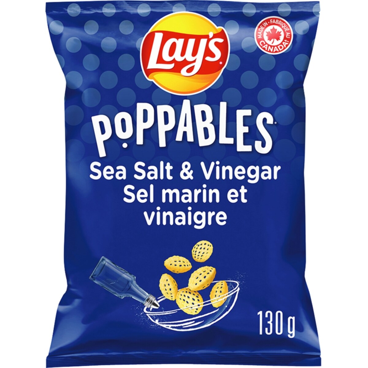 Poppables Collations de pommes de terre assaisonnÃ©es Sel marin et vinaigre