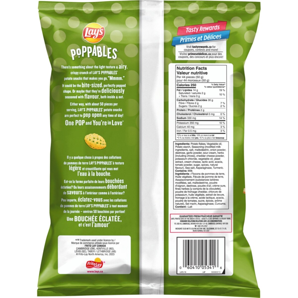 Poppables Sour Cream & Chive Flavoured Potato Snacks