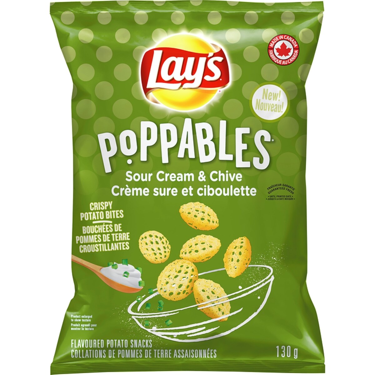 Poppables Sour Cream & Chive Flavoured Potato Snacks