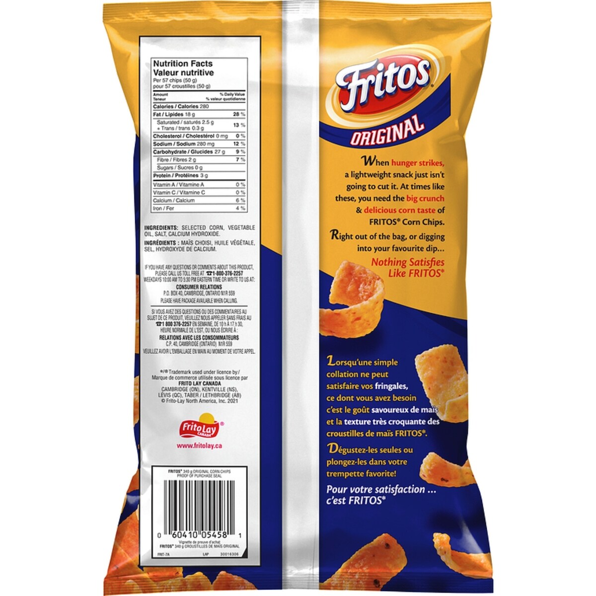 Croustilles de maïs Original 340g