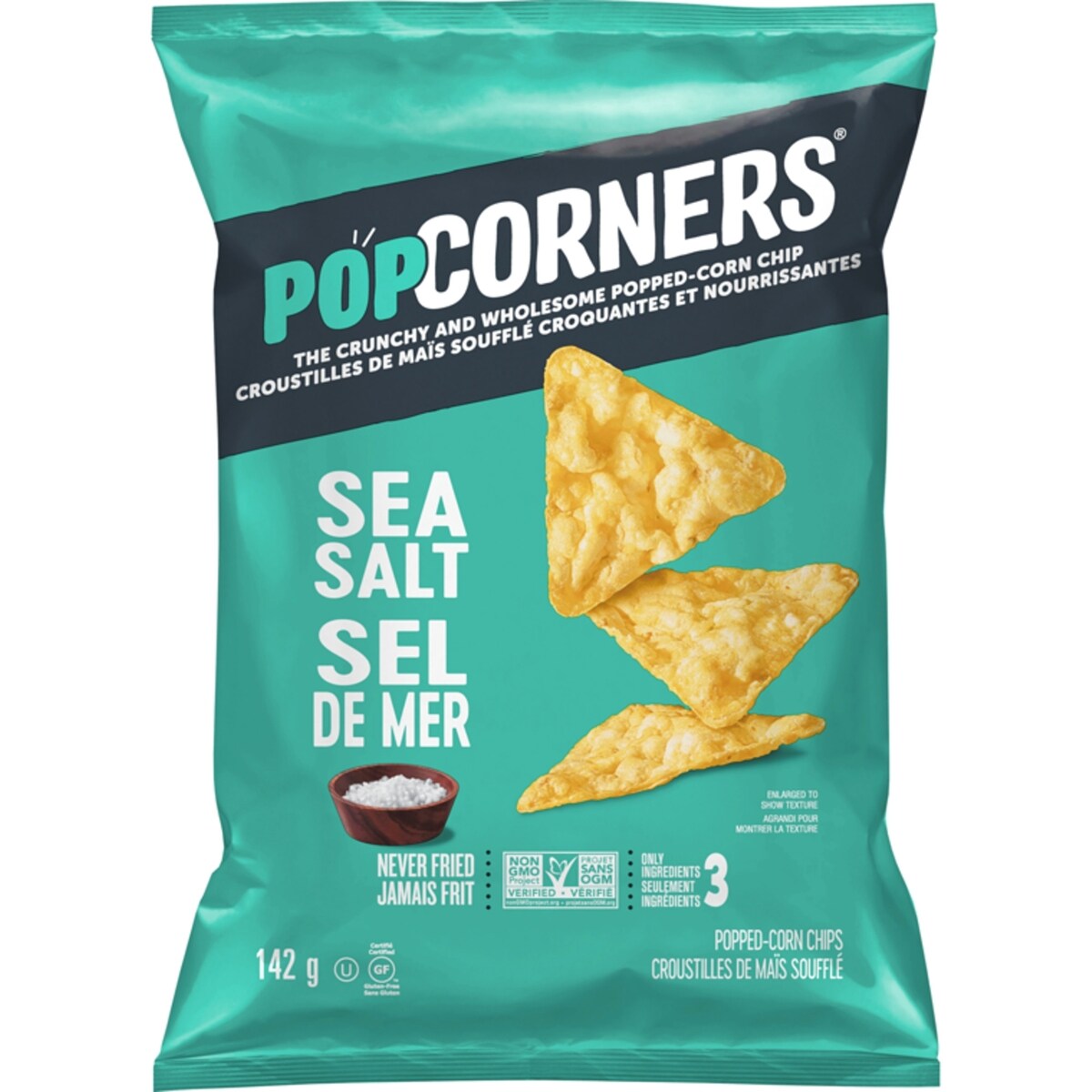 Croustilles de maïs soufflé Sel de mer 142g