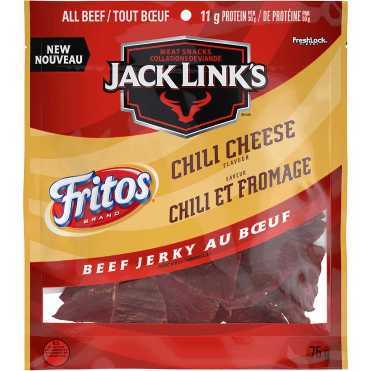 Jerky au bœuf saveur chili et fromage