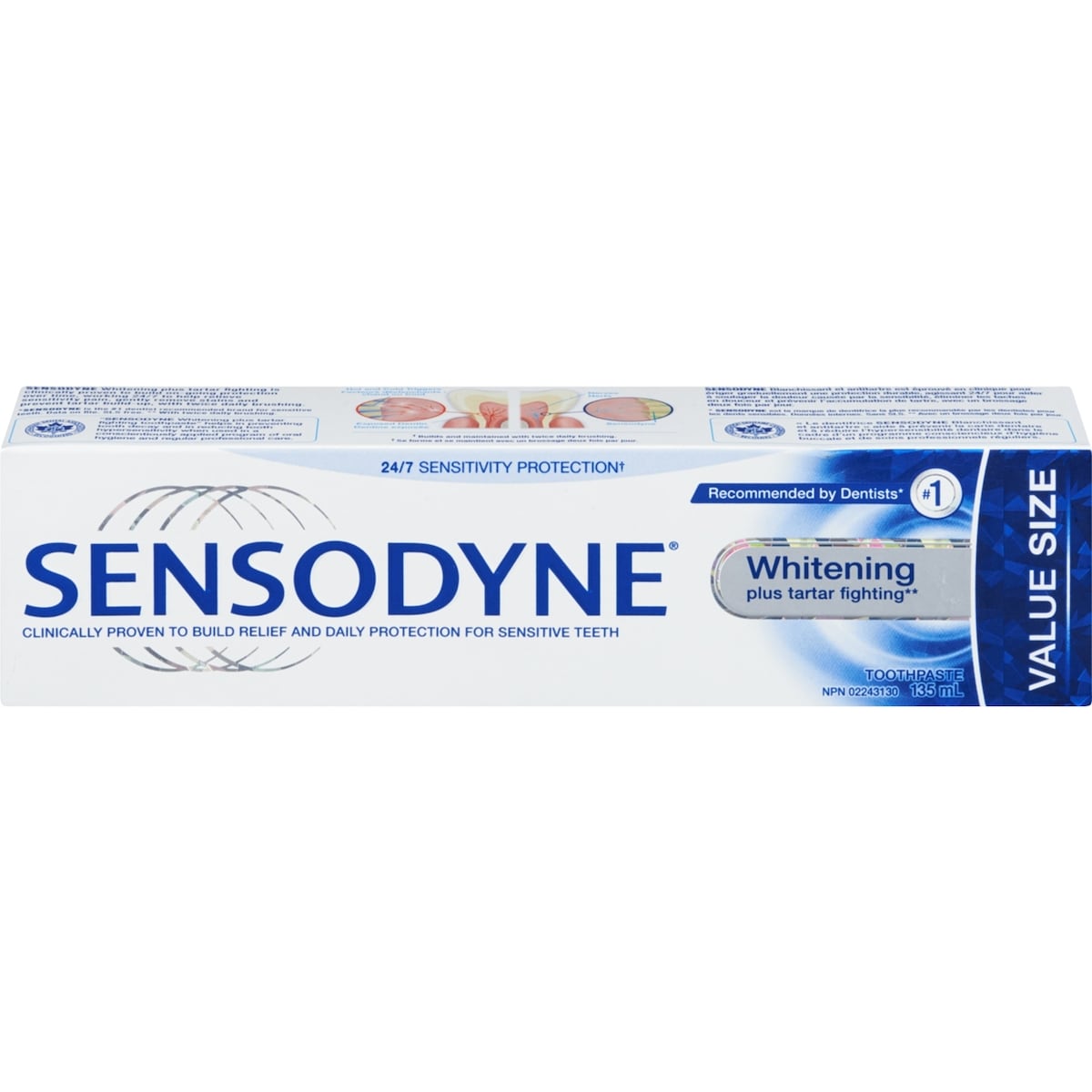 Dentifrice quotidien pour dents sensibles SENSODYNE Blanchissant et Antitartre