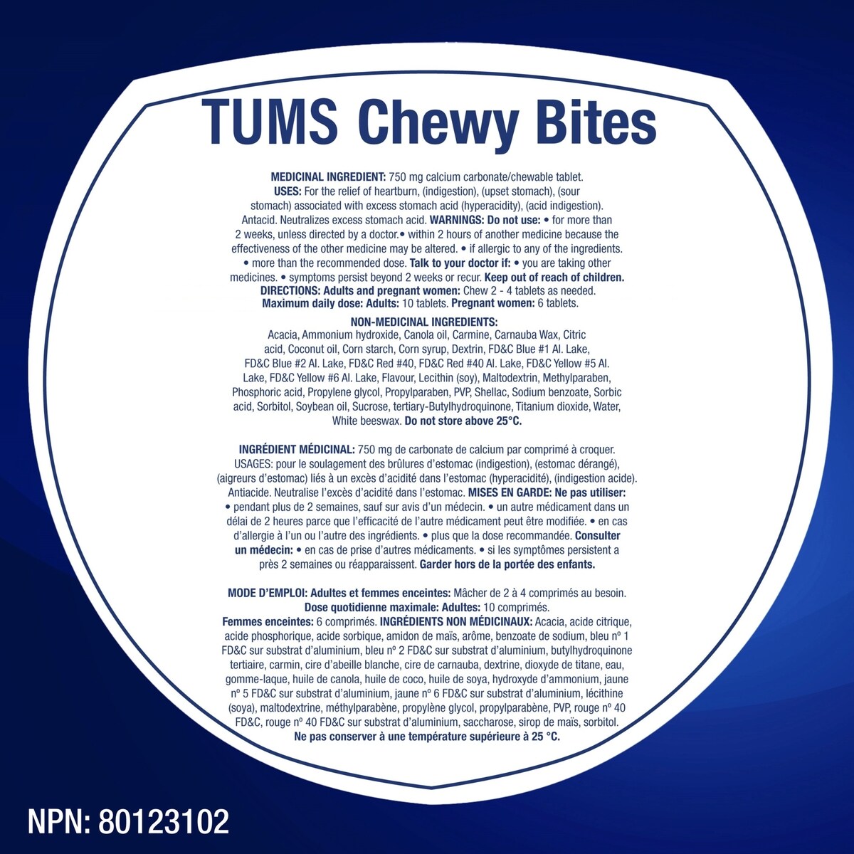 Tums Bouchées tendres
