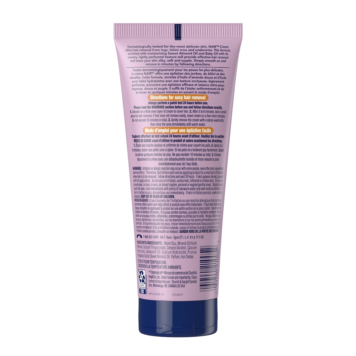 Sensitive Formula Hair Removal Crème with Sweet Almond Oil and Baby Oil