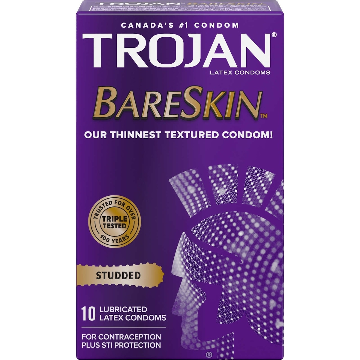 Condoms lubrifiés super minces avec bosses BareSkin