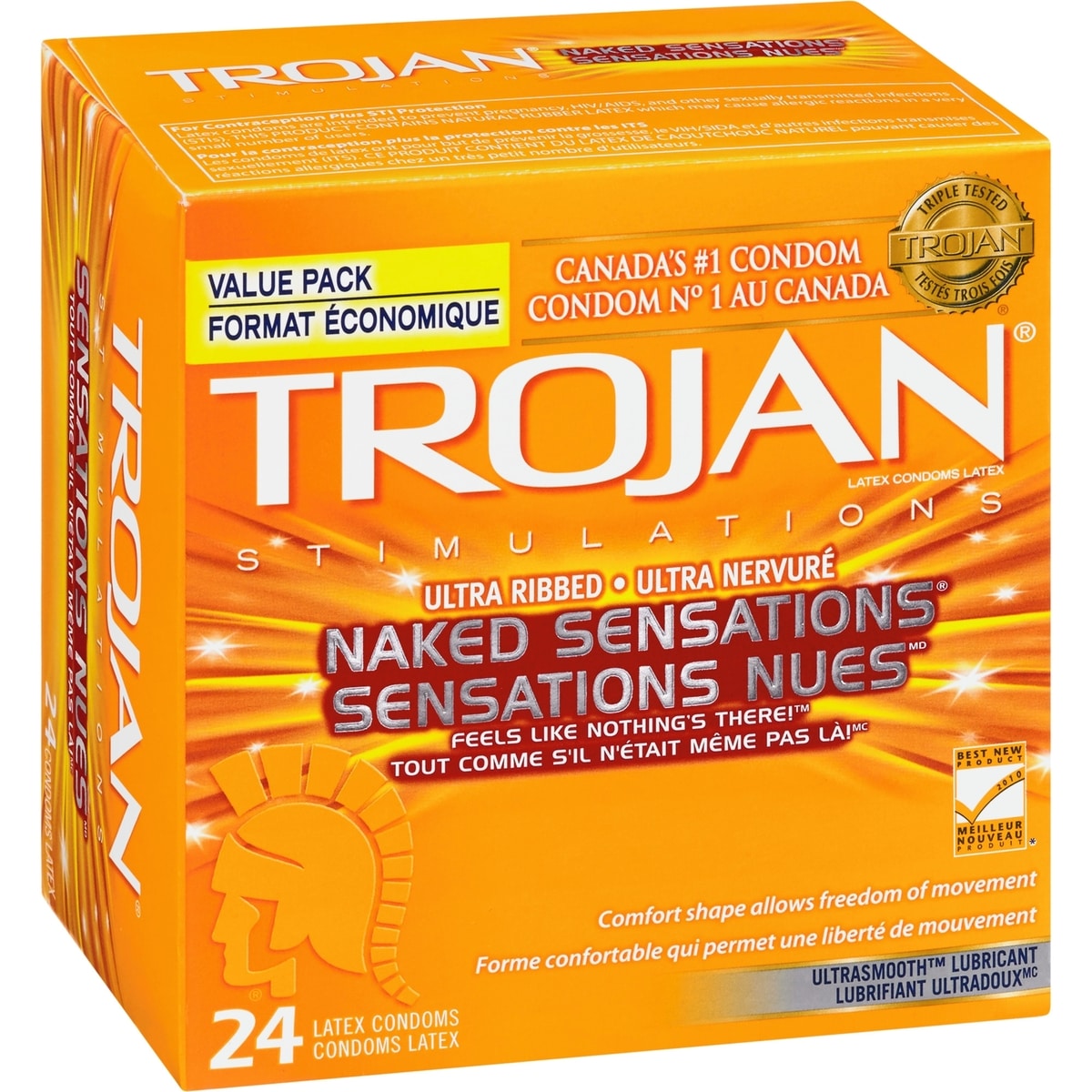 Naked Sensations Ultra Ribbed Lubricated Condoms