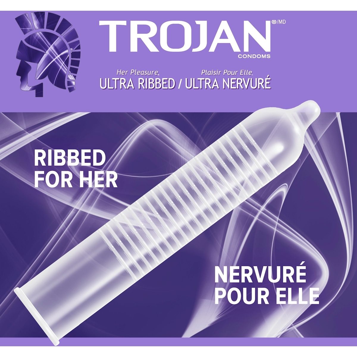 Condoms lubrifiés ultranervurés Plaisir Pour Elle