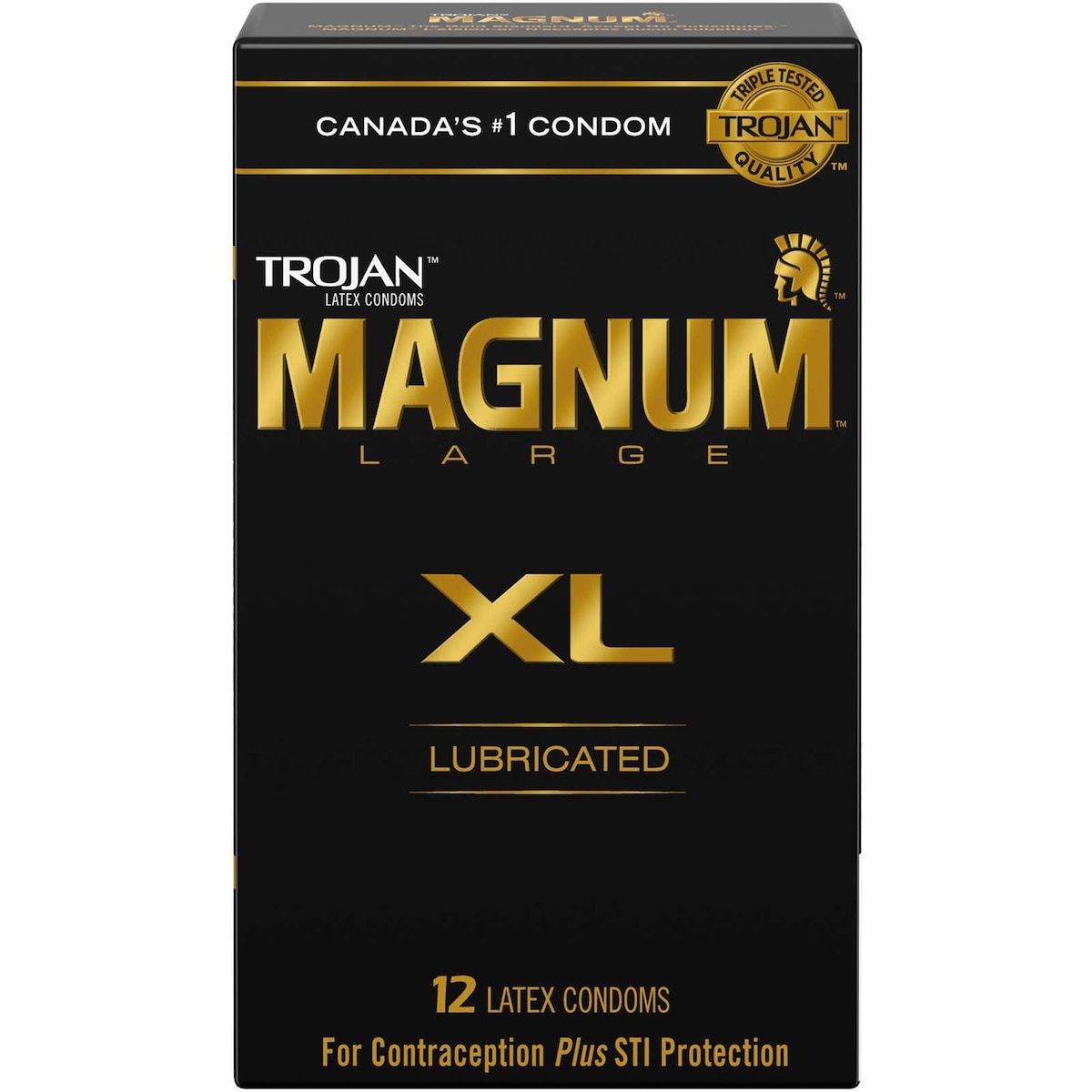 Trojan Magnum XL Extra Large Size Lubricated Condoms 12 Count