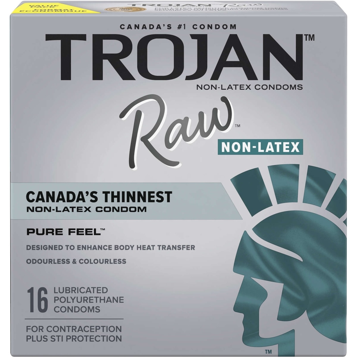 Raw Non-Latex Lubricated Pure Feel Condoms