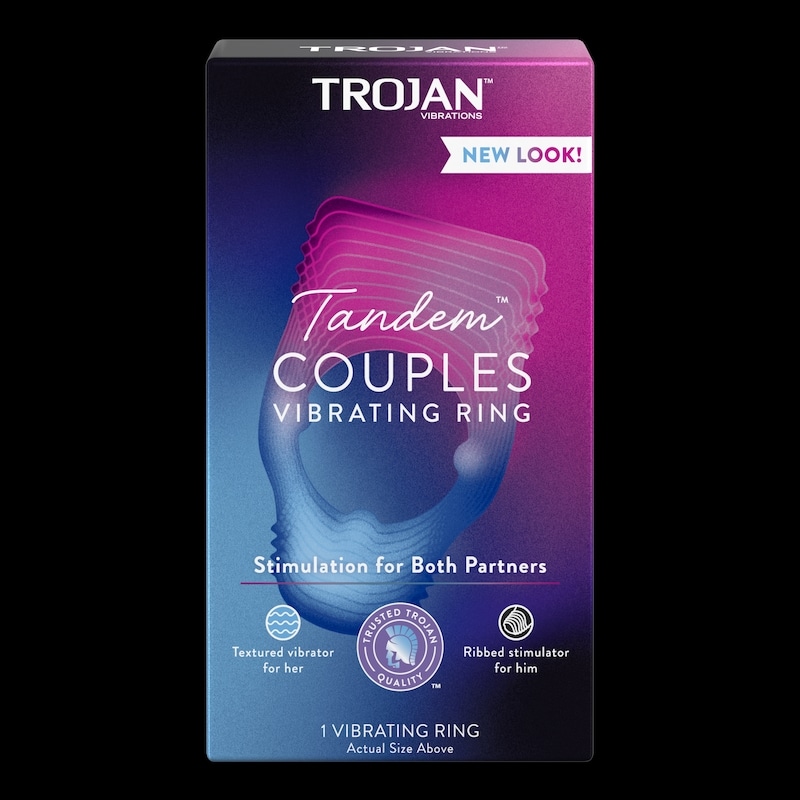 trojan duo vibrating ring Trojan Duet 2-in-1 Vibrating Massager + Ring