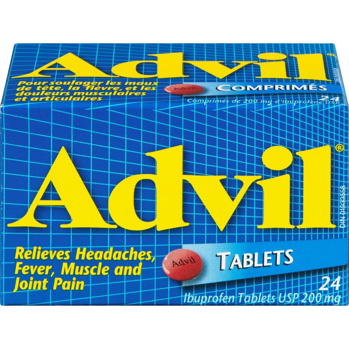 Advil Regular Strength Ibuprofen Tablets for Headaches and Pain Relief, 200 mg