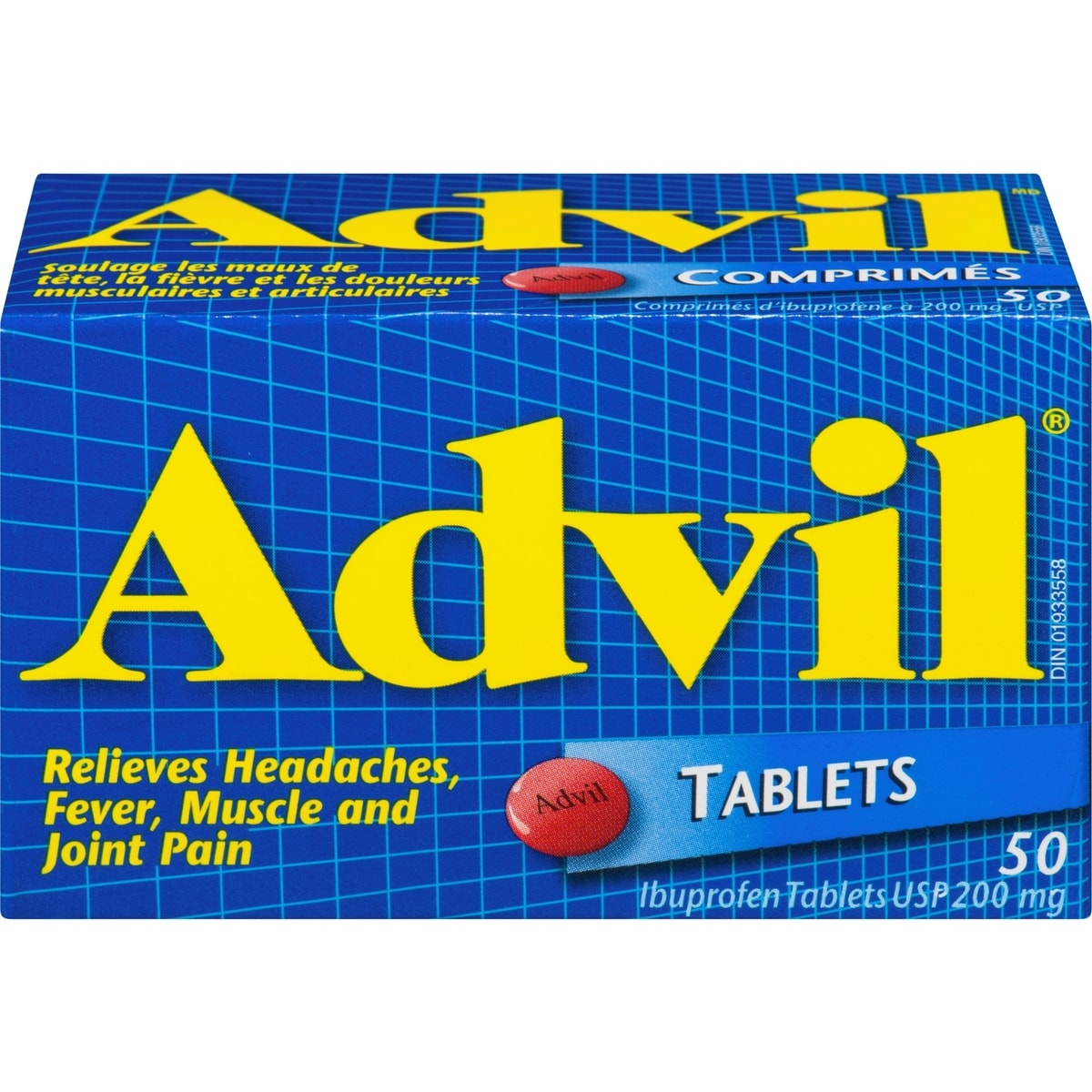 Advil Regular Strength Ibuprofen Tablets for Headaches and Pain Relief, 200 mg