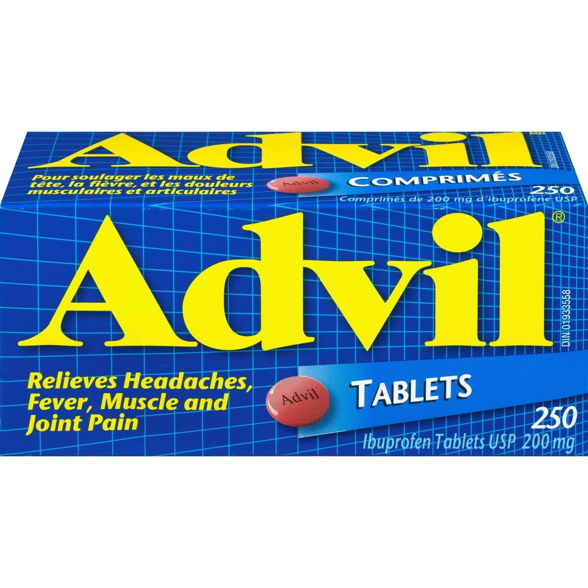 Advil Regular Strength Ibuprofen Tablets for Headaches and Pain Relief, 200 mg