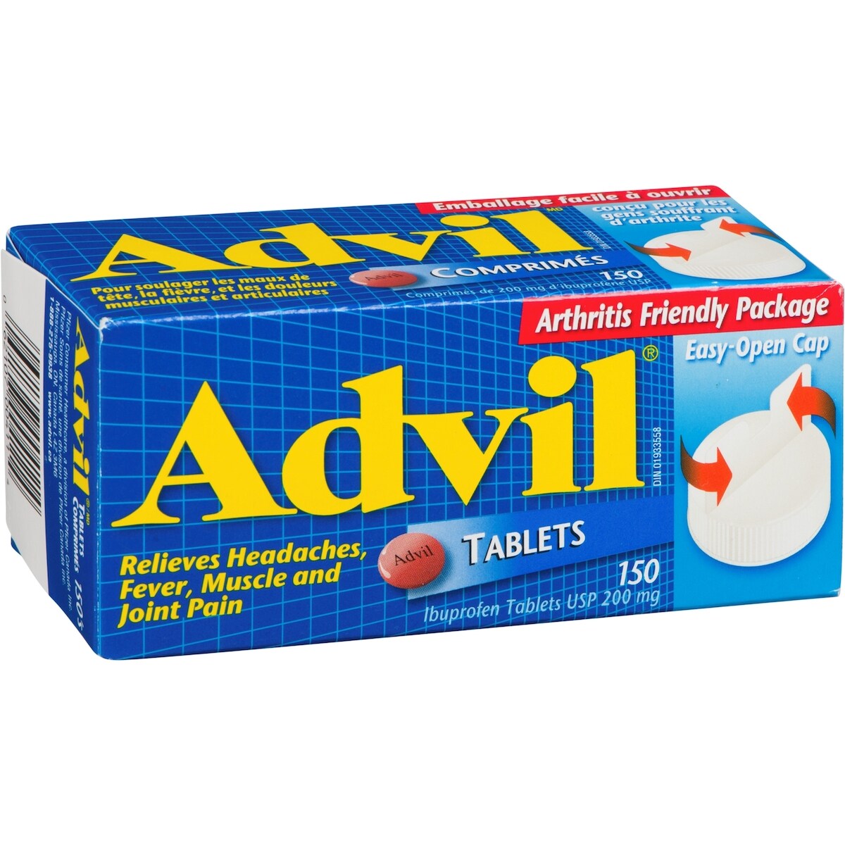 Advil Regular Strength Ibuprofen Tablets for Headaches and Pain Relief, 200 mg