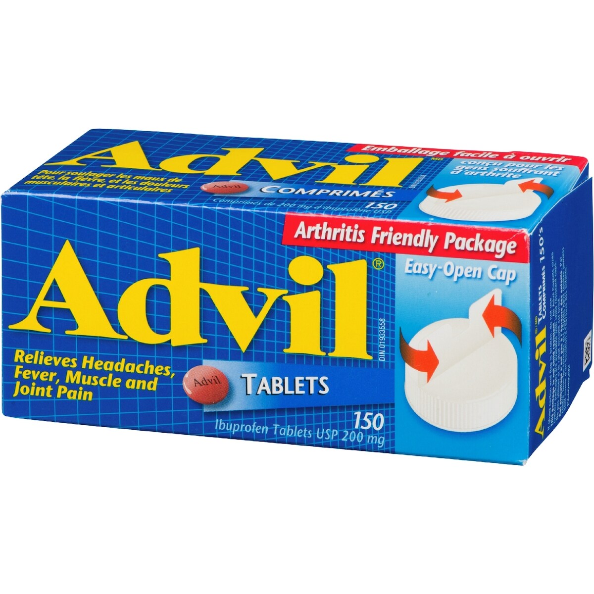 Advil Regular Strength Ibuprofen Tablets for Headaches and Pain Relief, 200 mg