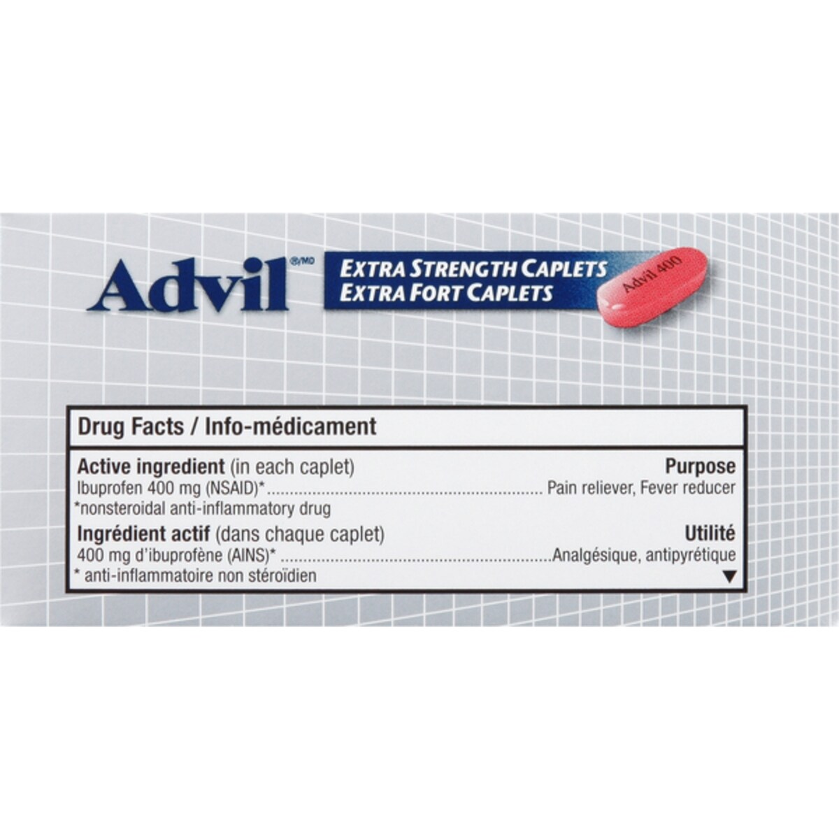 Extra Strength Caplets ( Count), 400 Mg Ibuprofen