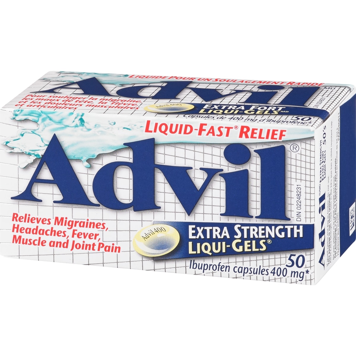 Advil Extra Strength Liqui-Gels for Headaches, Migraines, and Pain Relief, 400 mg Ibuprofen