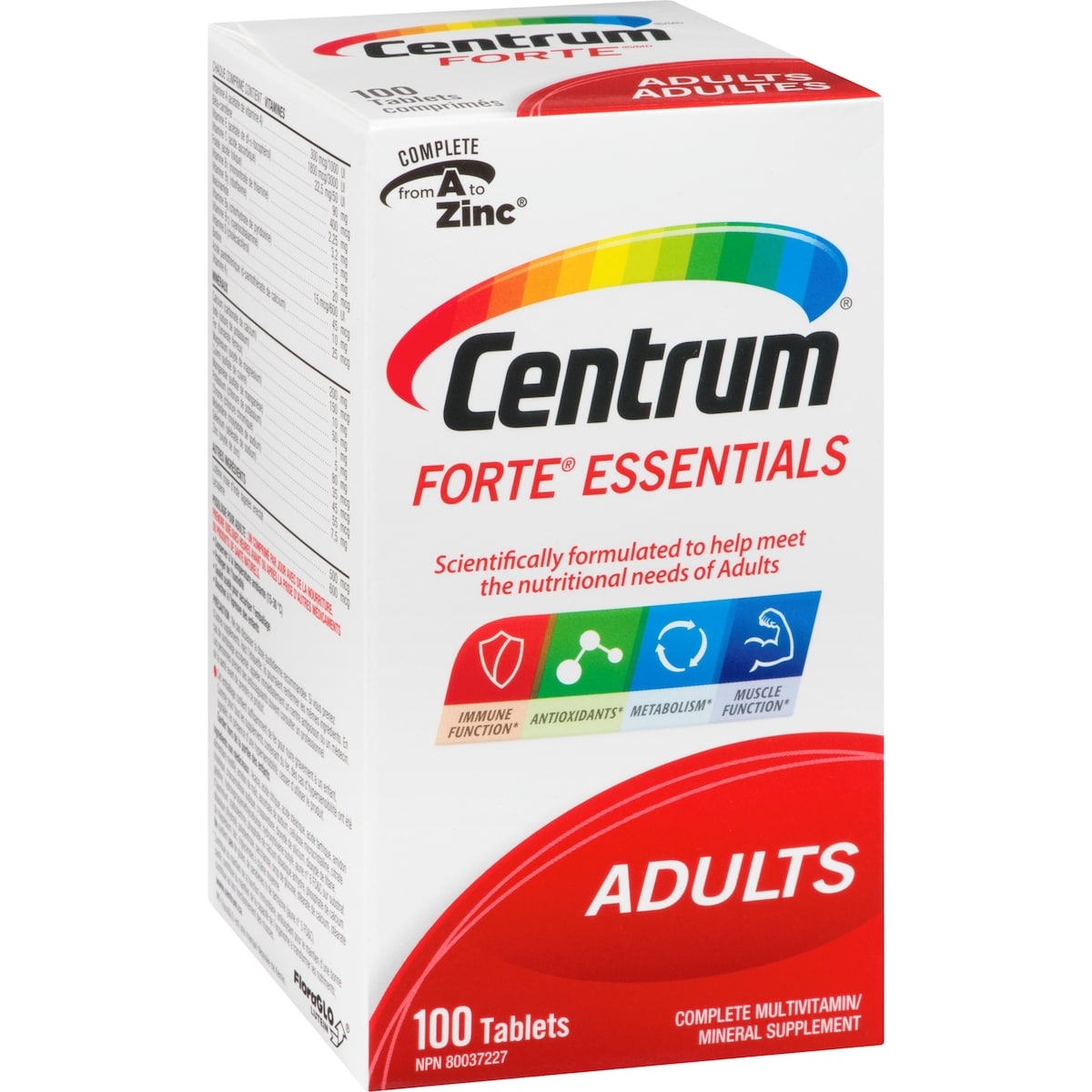 Centrum Forte Essentiels, un supplément complet de vitamines et de minéraux formulé pour les adultes
