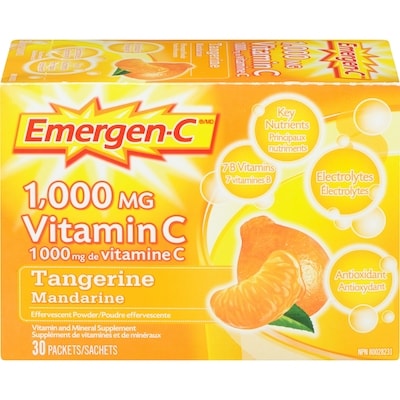 Vitamin C & Mineral Supplement Fizzy Drink Mix, Tangerine 2
