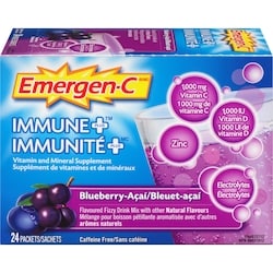 Immune+ Vitamin C & Mineral Supplement Fizzy Drink Mix, Blueberry Acai 2