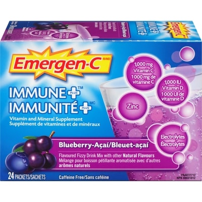 Immune+ Vitamin C & Mineral Supplement Fizzy Drink Mix, Blueberry Acai 2