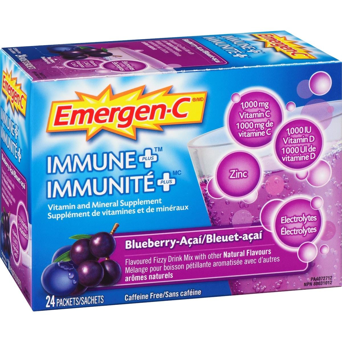 Emergen-C Vitamin C & Mineral Supplement Fizzy Drink Mix, Super Orange