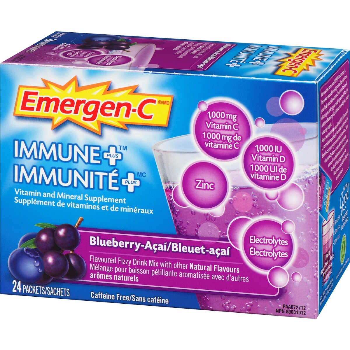 Emergen-C Vitamin C & Mineral Supplement Fizzy Drink Mix, Super Orange
