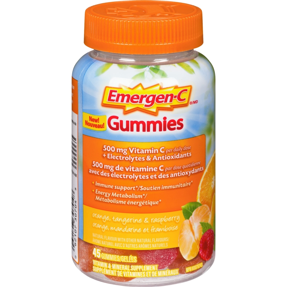 Gelées Emergen-C, supplément de vitamine C (500 mg), saveurs d’orange, de mandarine et de framboise