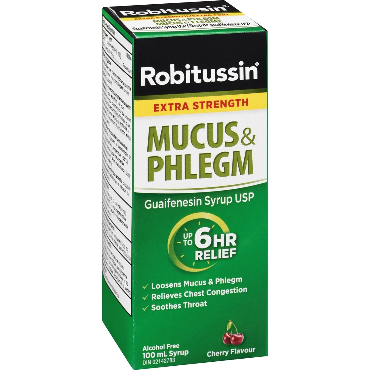 Robitussin Mucus et Flegme Sirop Saveur de Cerise Extra Fort ml