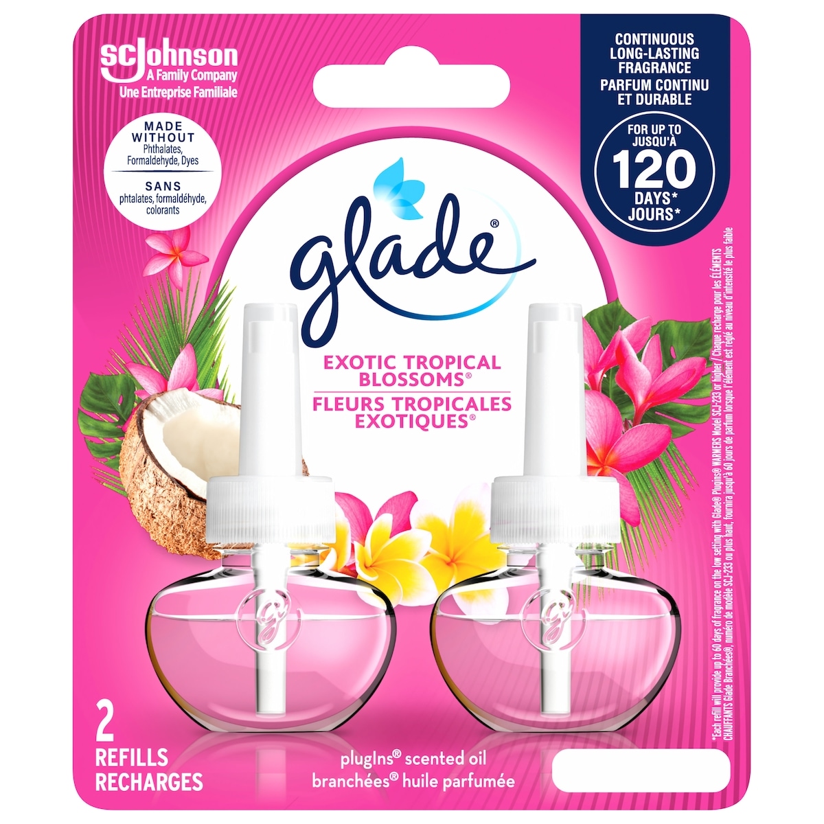Glade Branchées® Huile Parfumée Recharge - Fleurs Tropicales Exotiques®