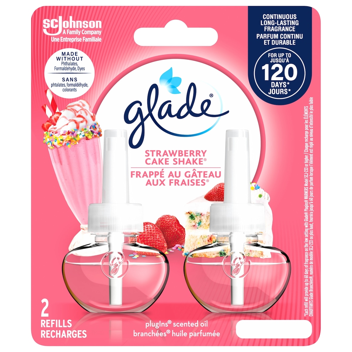 Glade Branchées® Huile Parfumée Recharge - Frappé Au Gâteau Aux FraisesMC