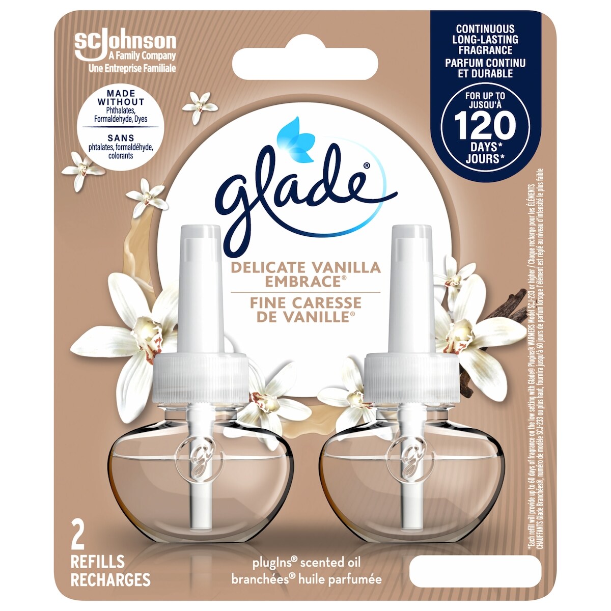 Glade Branchées® Huile parfumée Recharge - Fine caresse de vanille®