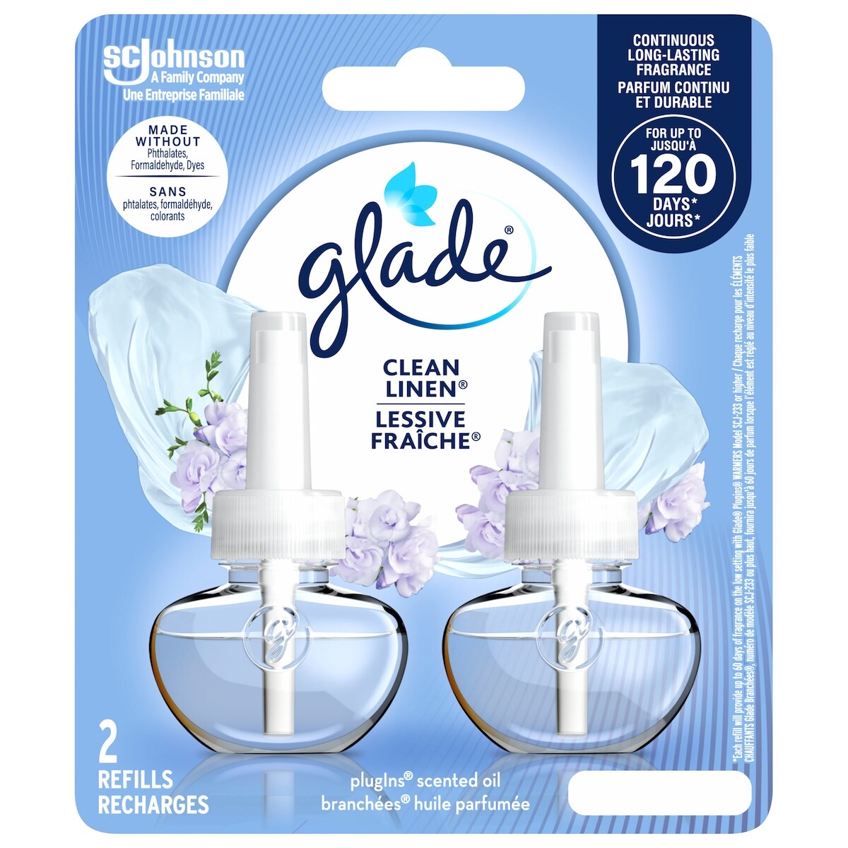 Glade Branchées® Huile Parfumée Recharge - Lessive Fraîche®