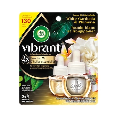 Vibrant™ Scented Oil Refill - White Gardenia & Plumeria, 2 Refills