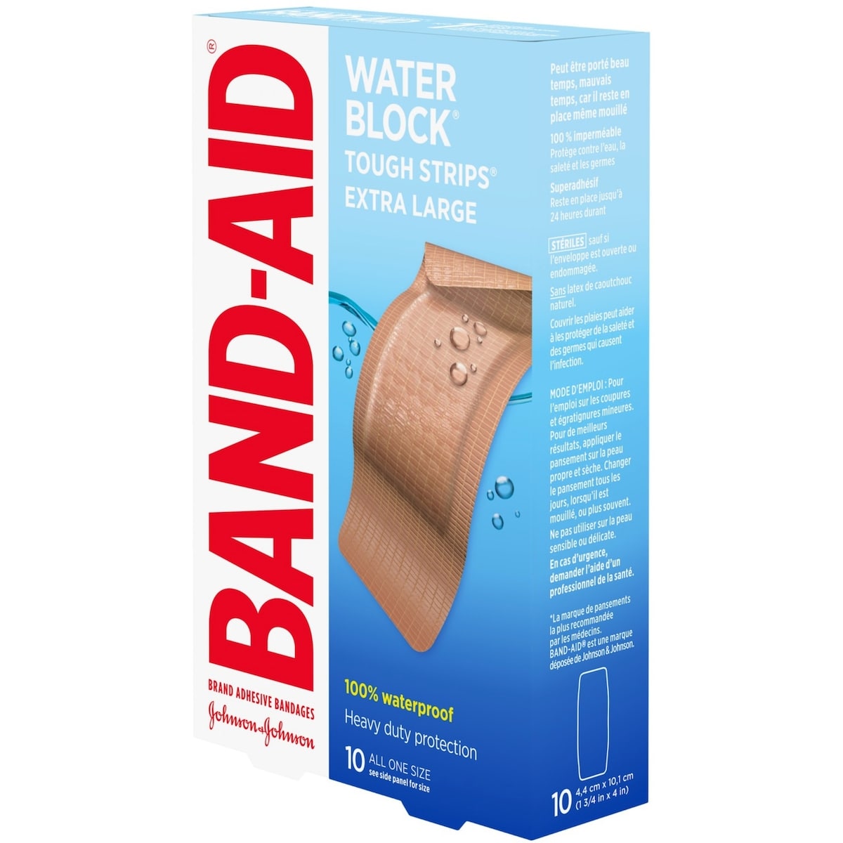 Tough-Strips Adhesive Bandages, Waterproof Extra Large