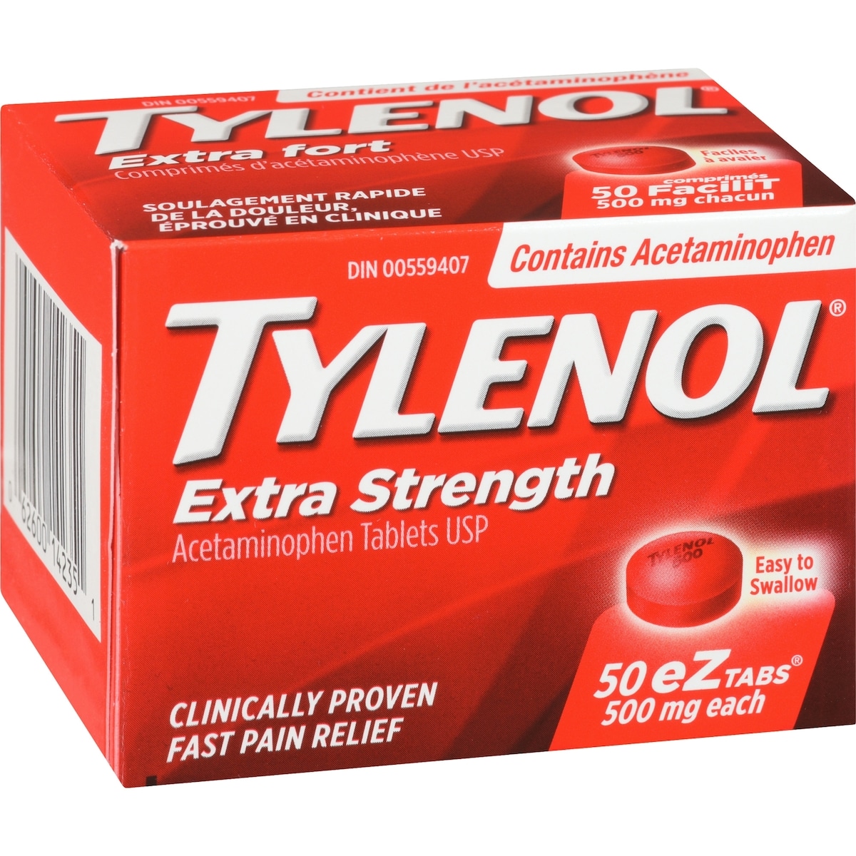 Extra Strength Pain Relief Acetaminophen 500mg EZTabs