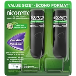 Vaporisateur À La Nicotine Nicorette Vapoéclair, Aide Pour Cesser De Fumer, Menthe, 1 Mg, Emballage Duo 1