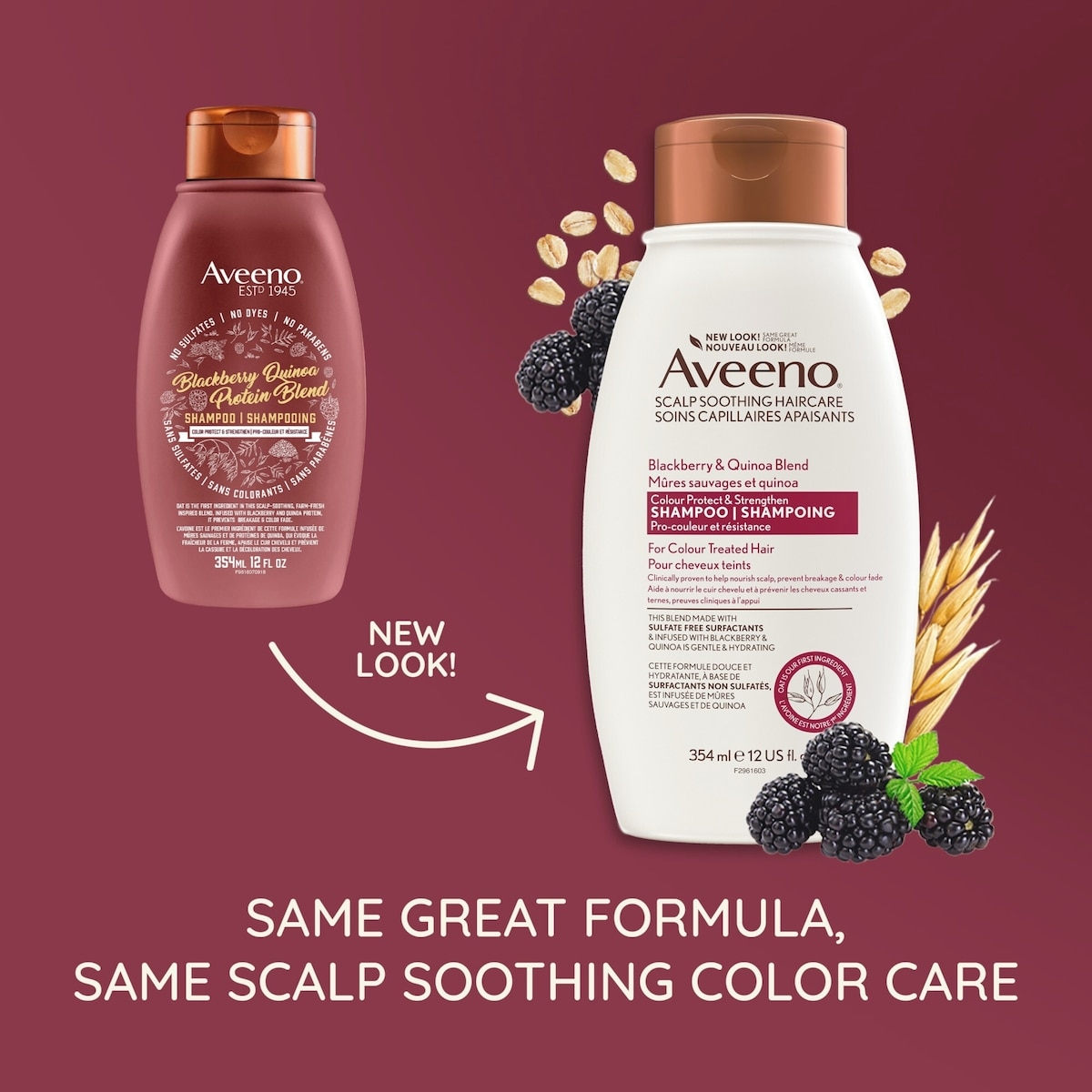 Shampoing protège-couleur aux mûres sauvages et au quinoa