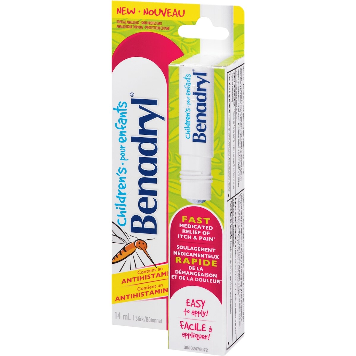 Bâtonnet pour enfants, pour la douleur et la démangeaison dues aux piqûres d'insectes 14 ml