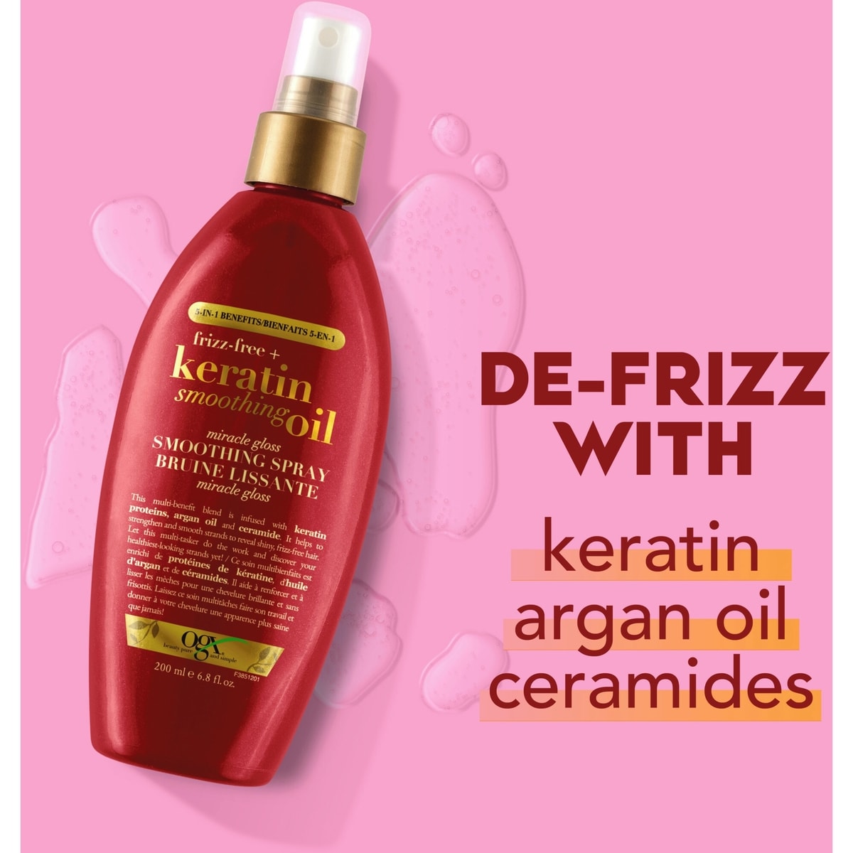Bruine lissante Frizz-Free + Keratin Miracle Gloss