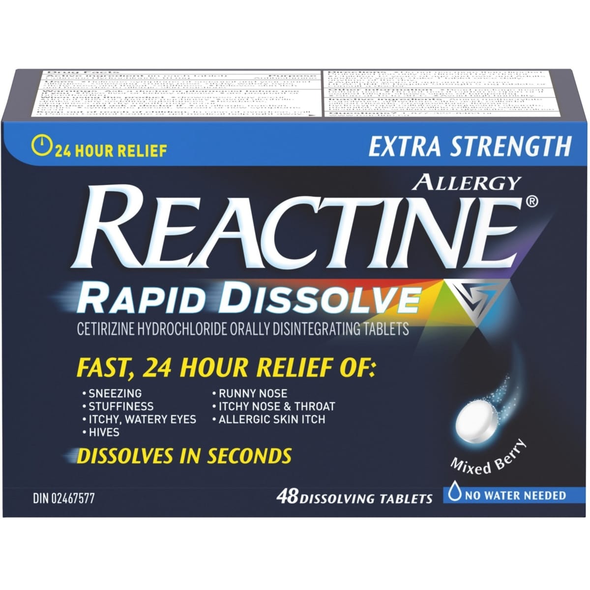 Reactine Dissolution rapide 48 comprimés