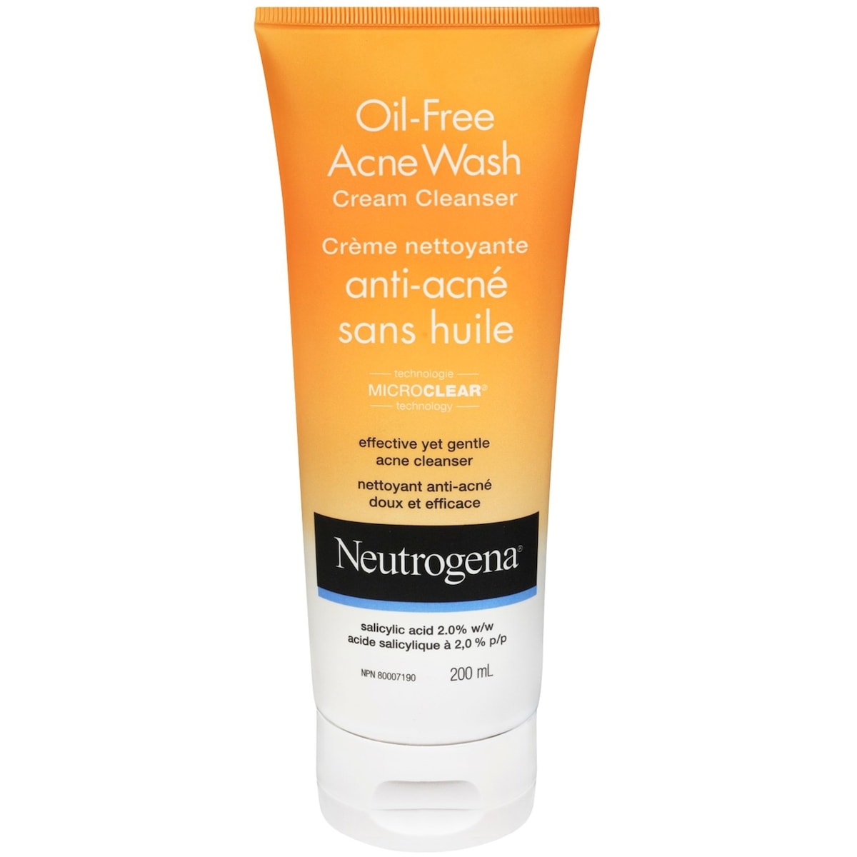 Crème nettoyante antiacné sans huile
