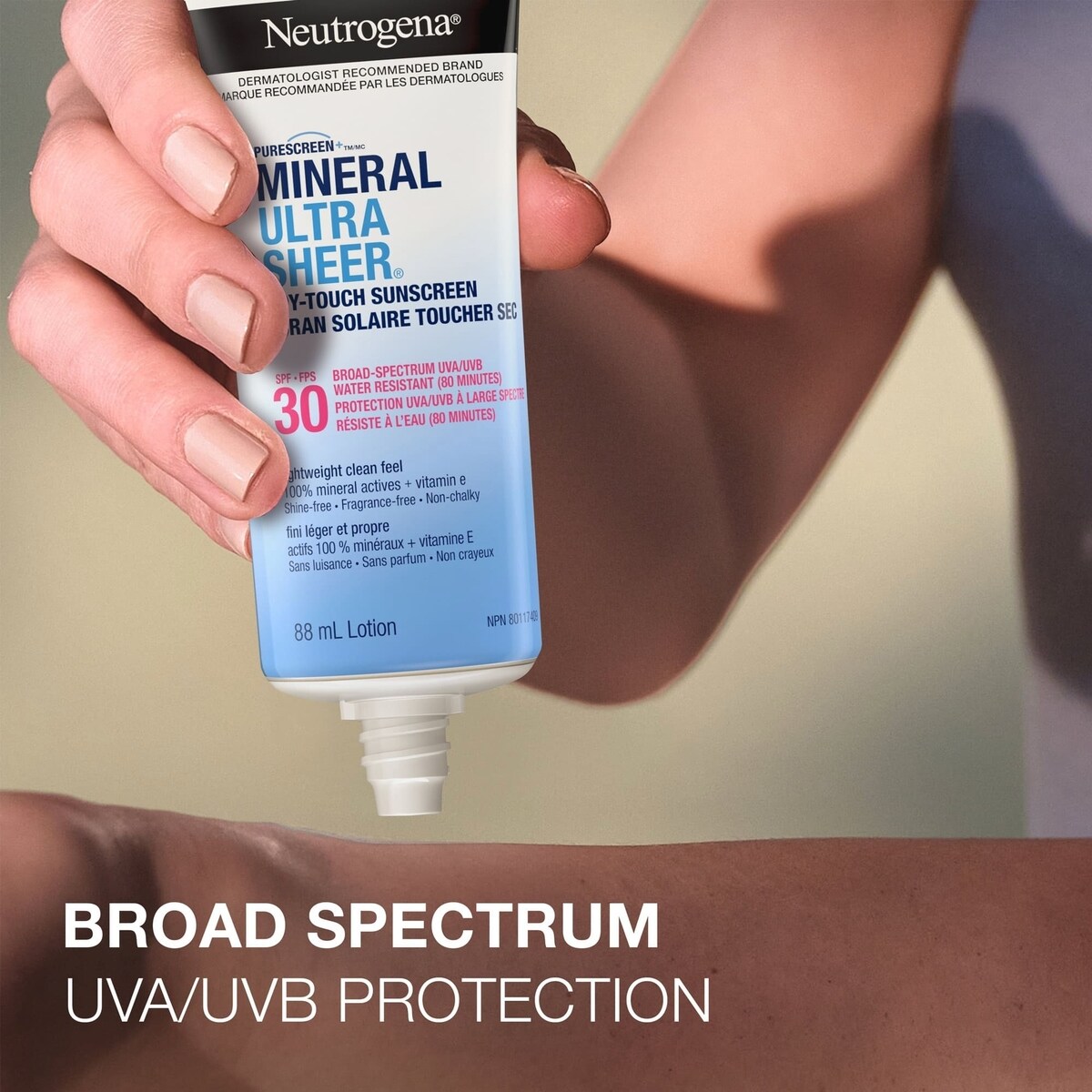 Lotion Écran solaire Mineral Ultra sheer Sec au toucher, FPS 30